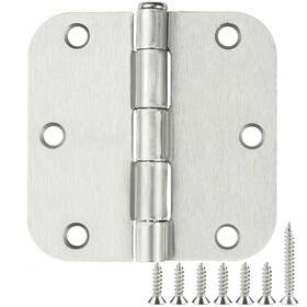 Tdc-tc1-35-5 Tdchinges Tdc-tc1-35-5/8r-sn-36 36 Pack Rounded Brushed Nickel Door Hinges 3.5 Inch X 3 5/8 Radius 1/