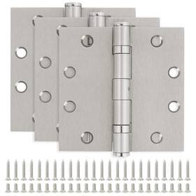 Tdc-tc4-4.5-sq-sn-3p Tdchinges 3 Pack 4.5 Inch Heavy Duty Commercial Door Hinges 4 X Satin Nickel Ball Be