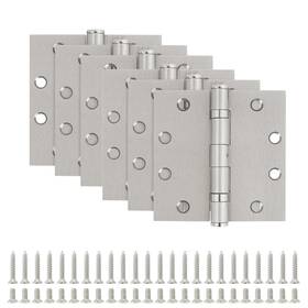 Tdc-tc4-4.5-sq-sn-6p Tdchinges Door Hinges Hardware 4.5 Inch Square Interior For Doors Ball Be