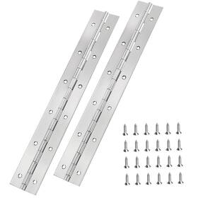 Teqinok 717018082774 2pack Silver Continuous And Piano Hinges 12 Inch X 2inch Openwidth Heavy Duty P