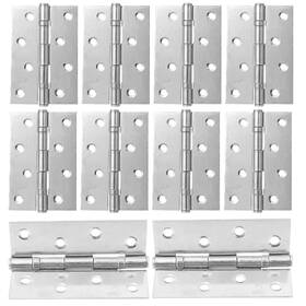 Ry0018 Teqinok 10 Sets Of 3.5-inch Silver Door Hinges Suitable For Doors And Windows Furni