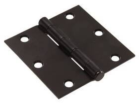852820 The Hillman Group Residential Square Corner Door Hinges With Removable Pin Black