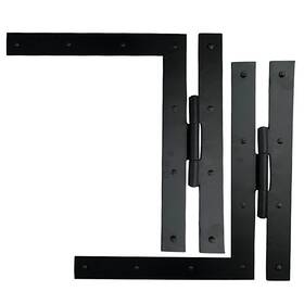 Tkb-hlhinge12-k The Kings Bay Wrought Iron Hl Hinge Pair Vintage Style Door Hardware 12 Inch
