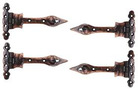 Tmm3104 The Metal Magician Antique Copper T-strap Hinges Pack Of 4 Heavy Duty Barn Door 6.2 Inch X