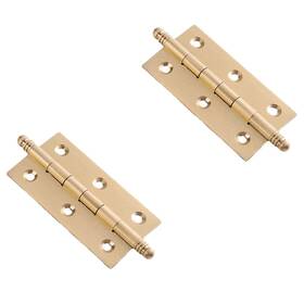 Thsgivingstore 766484207198 2 Pack Door Hinge Decorative Solid Brass Cabinet Cupboard Butt Hinges Fu