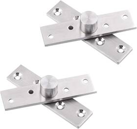 Tiberham 313021651657 360 Degree Door Pivot Hinge 2pcs Stainless Steel Rotation Hidden