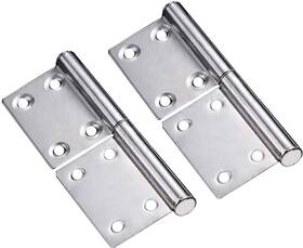 Tiberham 791258413215 Lift Off Door Hinges Stainless Steel 360 Degree Rotation Flag Hinge Two Lea