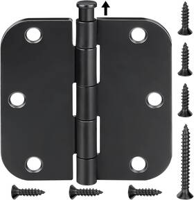Ticonn 313111166191 6-pack 3.5 Inch Door Hinges With 5/8 Radius Corner 3-1/2 X I