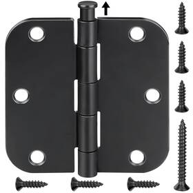 B0b4zkv7dx Ticonn 30-pack 3.5 Inch Door Hinges Removable Pin Black Hardware Residential Bif