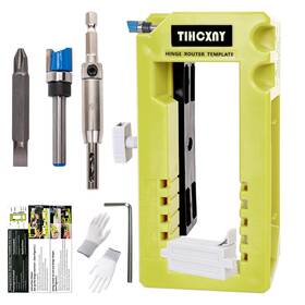 H02-lv-us Tihcxny Green Door Hinge Router Template Clamps Mortise Mounting
