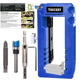 H13-lan-lv-us Tihcxny Blue Door Hinge Mounting Template Kit For 3 To 5 Inch Hinges With 90 Degree Posi