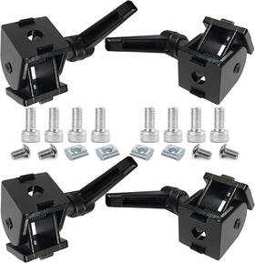 Tl-20hd-k Tongling Hardware 4 Sets Black 2020 Aluminum Extrusion Pivot Hinge Swivel Degree Angle Bracket Wit