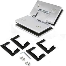 Gas-300 Top Hardware 135 Degree Geneva Glass To Shower Door Hinge For 3/8 Inch - 1/2 Thick