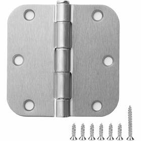 Hy-202307-18-jx-142 Tossery 18 Pack Door Hinges Satin Chrome 3 1/2 Inch X Interior 5/8 Radius