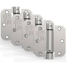Ly-sph35-n4 Treasem 4 Pack Self Closing Door Hinges 3.5 Inch Spring Loaded Adjustab