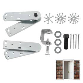 Tuningsworld 941689875685 Hidden Bookcase Door Secret Pivot Hinge Kit For Max 500 Lb Heavy Duty Hi