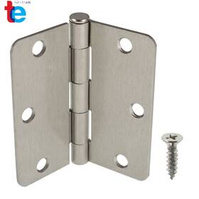 Tr35658 Turitrade 30pack 3-1/2 Inch Satin Nickel Door Hinges 3.5 3.5in 2.2mm And 1/4 Radius Corners New