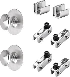 Uf-ha1632-g-us Ufurmate Glass Door Hinge 2kits Frameless Pivot Hinges Clamp Adjustable