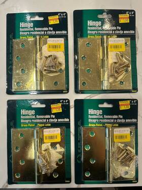 60910 Ultra Hardware Hinge Antique Brass Us5 Single Pack Removable Pin 4 Inch X