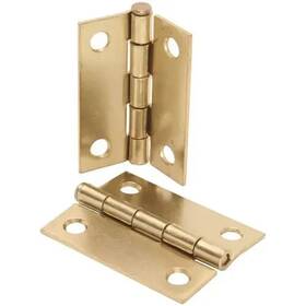 60866 Ultra Hardware 2 Door Hinge - Inch X 1-9/16 Removable Pin Brass Pack