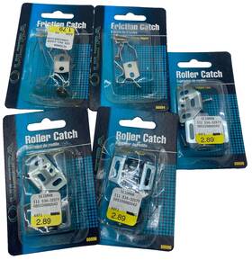 60894 Ultra Hardware Lot Of 5 Assorted Roller Friction Catch Zinc Plated Door Gate