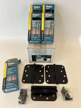 Ultra Hardware 700310264368 15 Pc Oil Rubbed Bronze Exterior Door Hinges 4 Inch X W 5/8 Round Radius