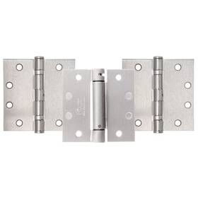 Universal Hardware 744110746556 4.5 Inch X Satin Chrome Spring Hinge 1 2 Ball Bearing 3-pack