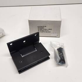 Hgtw0p0b Us Horizon Oil Rubbed Bronze Glass To Wall Mount Hinge With Short Back Plate Maxum