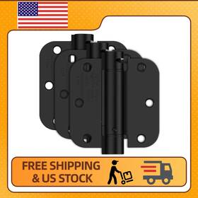 Usature 717325338731 3 Pack 3.5 Inch Matte Black Self-closing Door Hinges Ul Listed