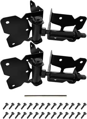 Usumairu 313098636618 2 Pack Self Closing Gate Hinges For Wooden/vinyl/pvc Fences Heavy Duty