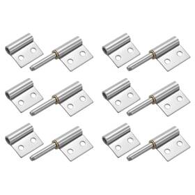 Uxcell 619668232038 6pcs 2 Inch X 1-1/2 304 Stainless Steel Weldable Hinges With Pre-punched