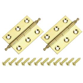 Uxcell 636939162399 2pcs Folding Butt Hinges 2 Inch Brass Pointed Small Door