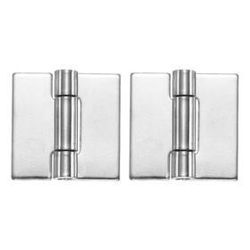 X0.08 Uxcell 639664231828 2 Pack Heavy Duty Weldable Hinges 1.5 Inch X1.57 Weld On Butt Hinge Silver
