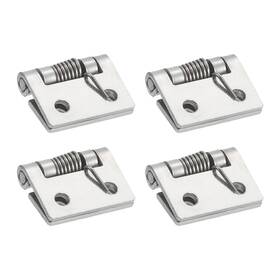 Uxcell 672668274026 4pcs Self-closing Door Hinges 1 Inch 304 Stainless Steel Spring Hinge Exterior