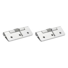 Uxcell 672668274095 2pcs Self-closing Door Hinges 2.5 Inch Stainless Steel Spring Hinge Exterior