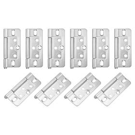 Uxcell 678202790700 10pcs 3x1.4 Inches Door Hinges Non-mortise No Noise Plating Chrome