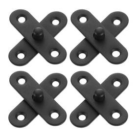 Uxcell 679209184349 4pcs 360 Degree Rotating Pivot Hinges 57 X 16.3mm Concealed Hinge Black