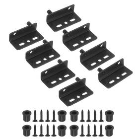 Uxcell 685821945794 4 Set Pivot Hinge 40 X 18 Mm Concealed Shaft Door Hinges With Bushing Black