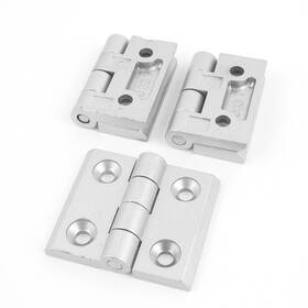 Uxcell 712662990970 3pcs Gate Aluminum Alloy Weld Able Door Butt Hinges Silver Tone