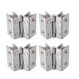 Uxcell 714998530639 4pcs Glass Hinge Cabinet Door Clamp Stainless Steel