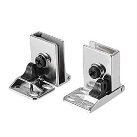 Uxcell 714998530844 2pcs Bathroom Cupboard Shower Glass Door Hinge Cabinet Clamp For 3-5mm Thickness