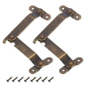 Uxcell 781954089241 2 Pcs Lid Folding Support Hinges Iron 180 Degree Rotatable Small