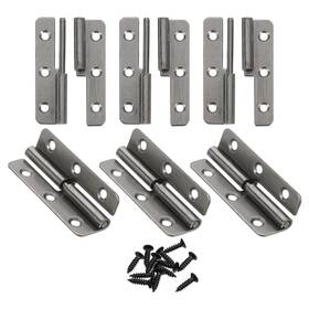 Uxcell 781954258876 6pcs Lift Off Hinge 2 Inch Detachable Hinges Right Handed Black