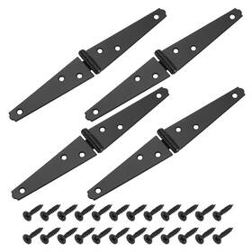 Uxcell 783243106684 4pcs Strap Hinges 4 Inch Shed Door Gate Hinge With Screws Black