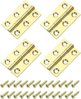 A24081400ux1369 Uxcell 4 Pcs Folding Butt Hinges 1.5 Inch Brass Small Door