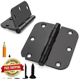B0b3hqgg21 Vervida 48 Pack Matte Black Door Hinges 3.5x3.5 Inch Heavy Duty Rustproof Smooth