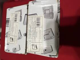Vetroglass 7506390739603 Lot Of 2 Vetro Glass 90 Degree Solid Brass Chrome Shower Door Hinge To Wall Hd