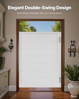 Vevor 197988678588 Saloon Swinging Doors 32 Inch X 42 Pine Wood White With Hinges And Hardware