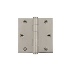 602-3.5-arc-hinge-sq Viaggio 602839 3.5 Inch X Solid Brass Square - Nickel