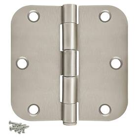 Vi-dh-03 Viyuki Satin Nickel Door Hinges 3.5 Inch 5/8 Radius - 3pack 3 Pack